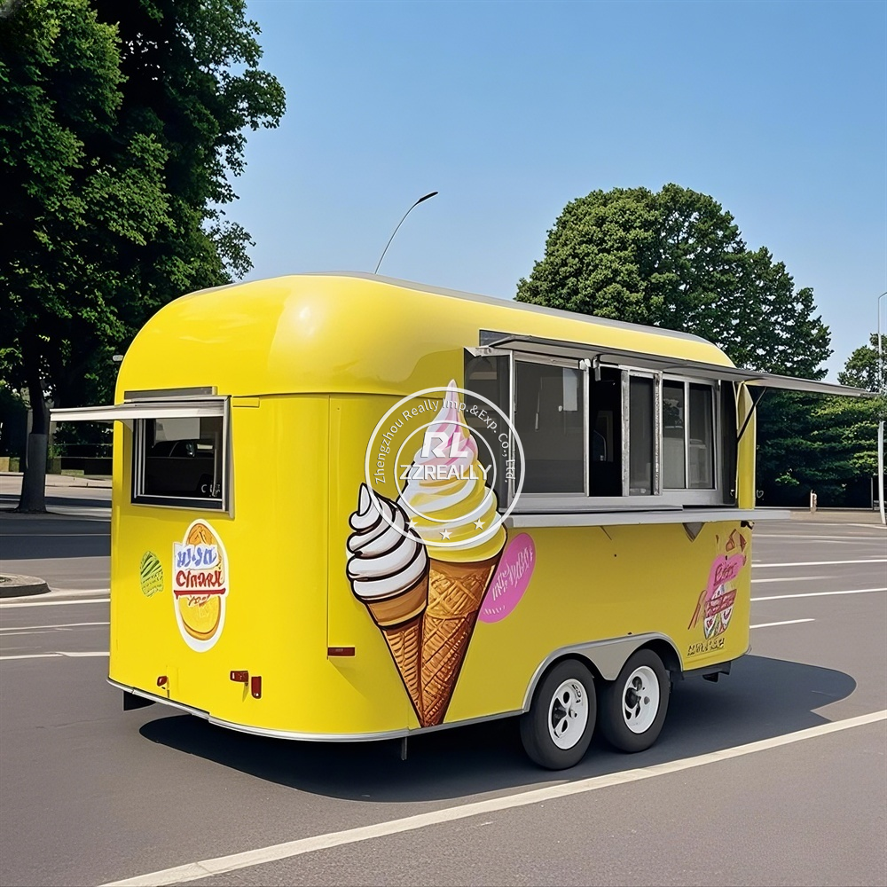Street Food Trailer  Mobile Ki - مراجعة Food Snacks Logos وسعره