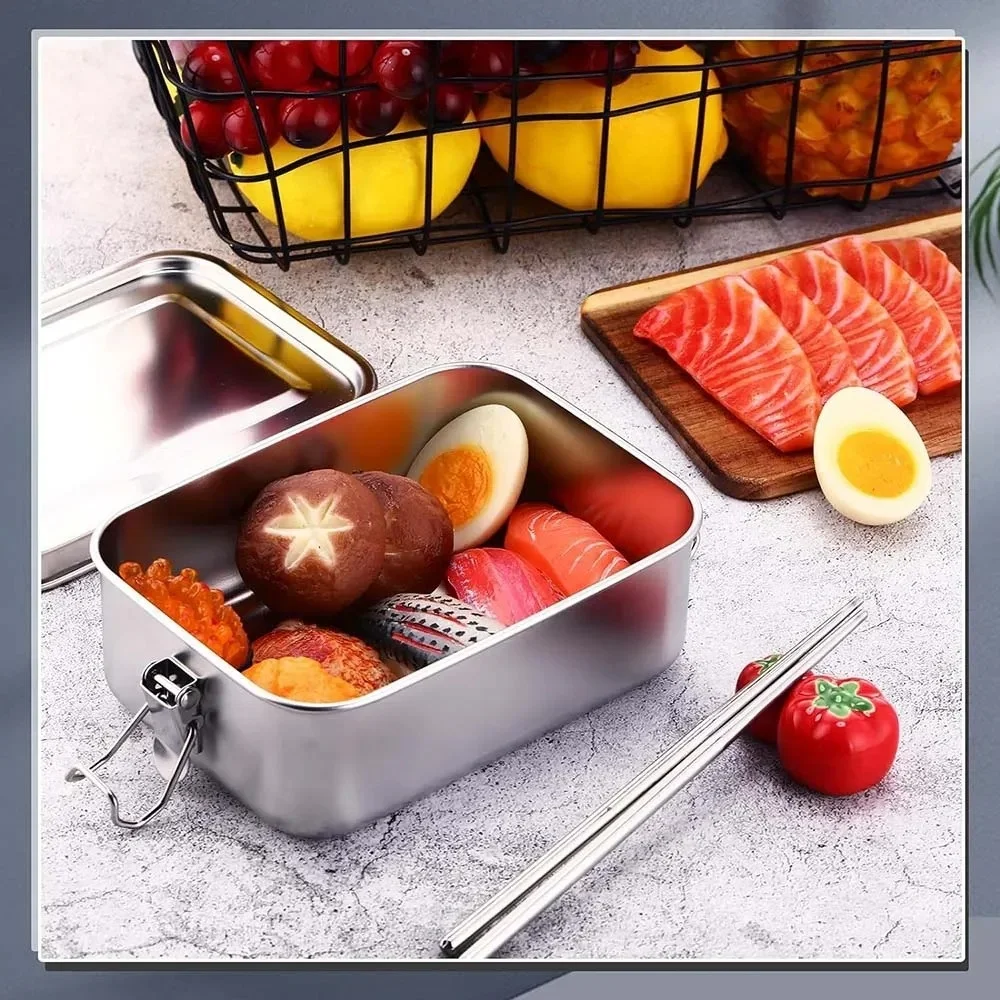 Stainless Steel Bento Box Meta - مراجعة Food Snacks For School وسعره