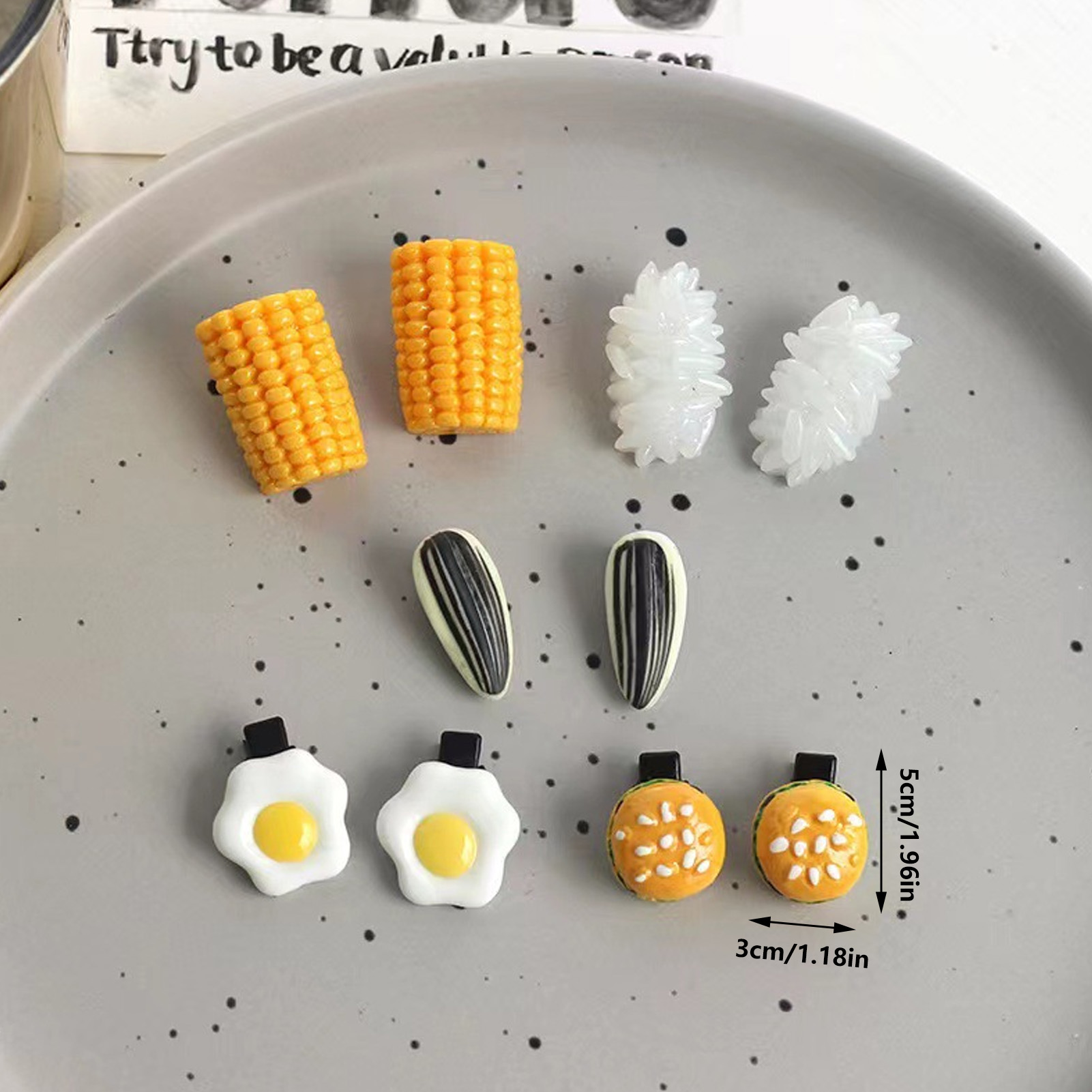 Mini Food Hair Clips Set Reali - مراجعة Food Snacks Party وسعره