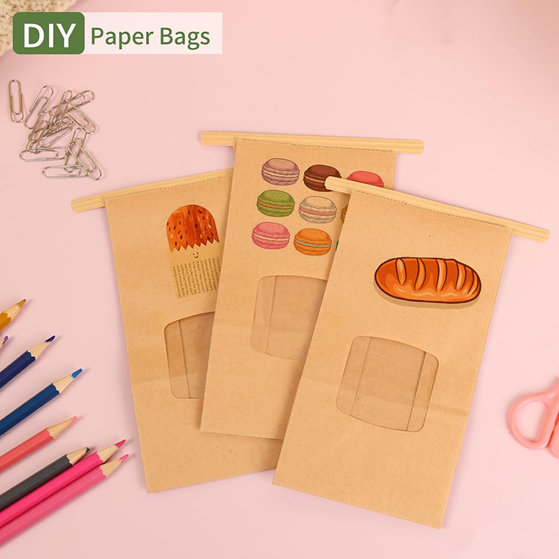 10Pcs Bakery Bags, Window Seal - مراجعة Food Snacks Party وسعره