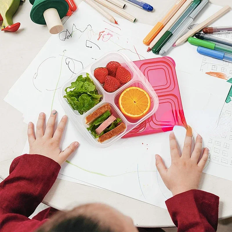 Plastic Bento Snack Box Reusab - مراجعة Food Snacks For School وسعره