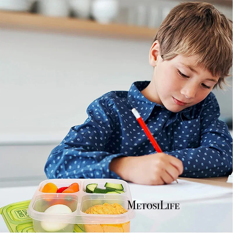 Plastic Bento Snack Box Reusab - مراجعة Food Snacks For School وسعره