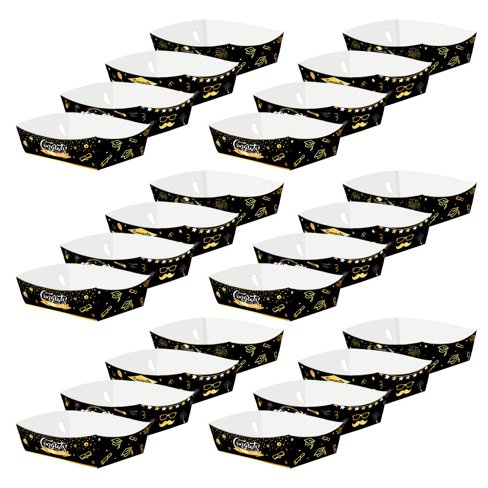 24Pcs Graduation Paper Food Tr - مراجعة Food Snacks Party وسعره
