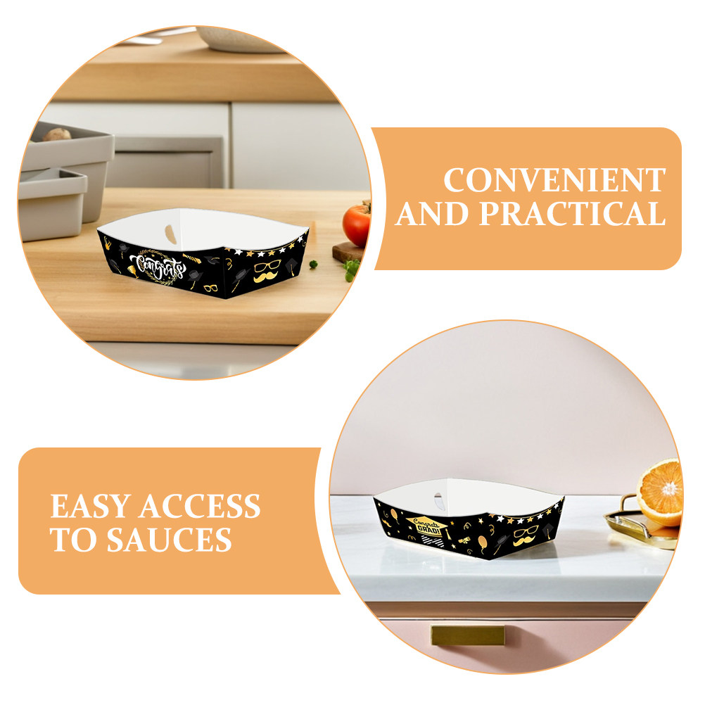 24Pcs Graduation Paper Food Tr - مراجعة Food Snacks Party وسعره