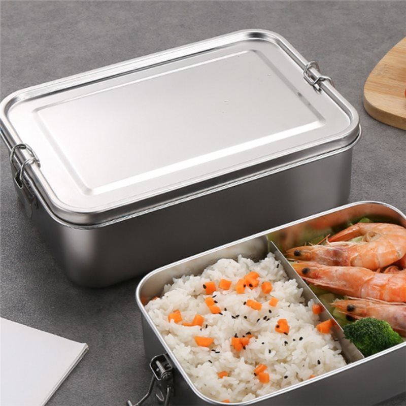 AEE2-Stainless Steel Bento Box - مراجعة Food Snacks For School وسعره
