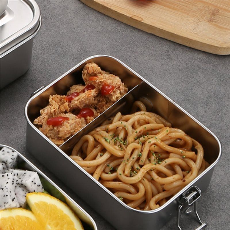 AEE2-Stainless Steel Bento Box - مراجعة Food Snacks For School وسعره