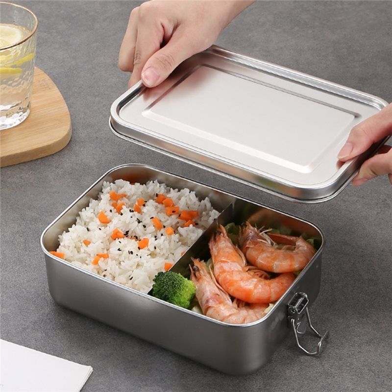 AEE2-Stainless Steel Bento Box - مراجعة Food Snacks For School وسعره