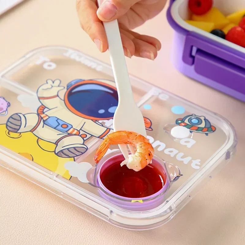 Unicorn Cartoon Bento Lunch Bo - مراجعة Food Snacks For School وسعره