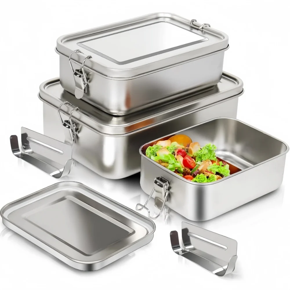 Stainless Steel Bento Box Meta - مراجعة Food Snacks For School وسعره