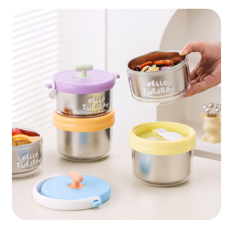 Double Layer Lunch Box 304 Sta - مراجعة Food Snacks For School وسعره