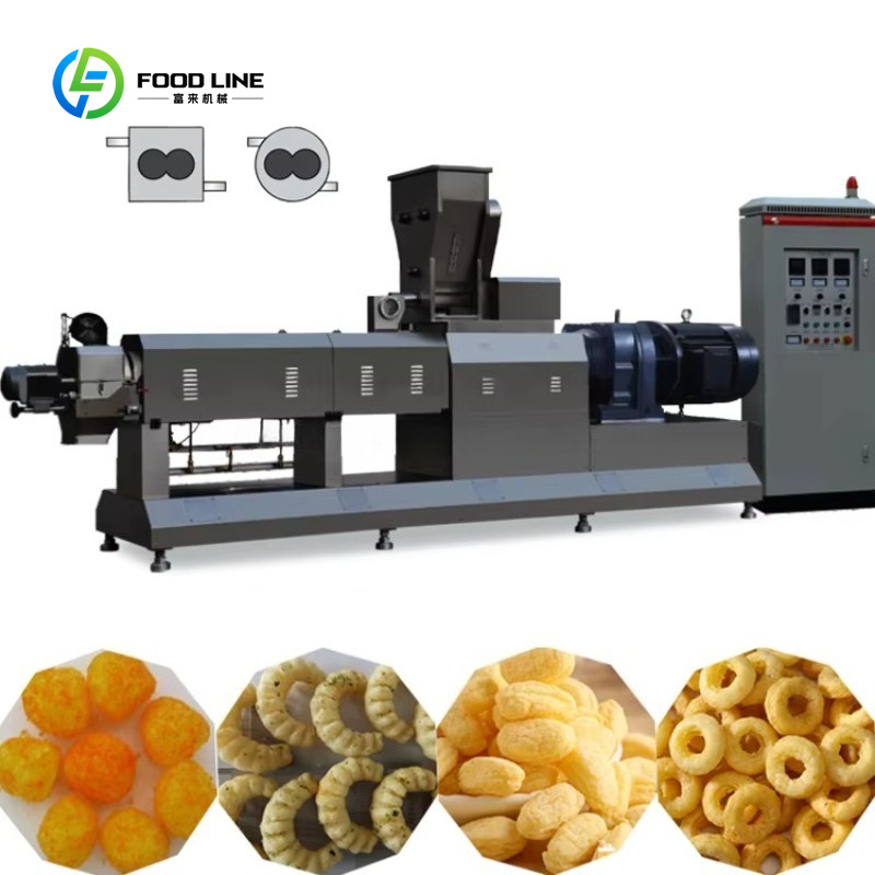 Customized Double Screw Extrud - مراجعة Food Snacks Making Machine وسعره