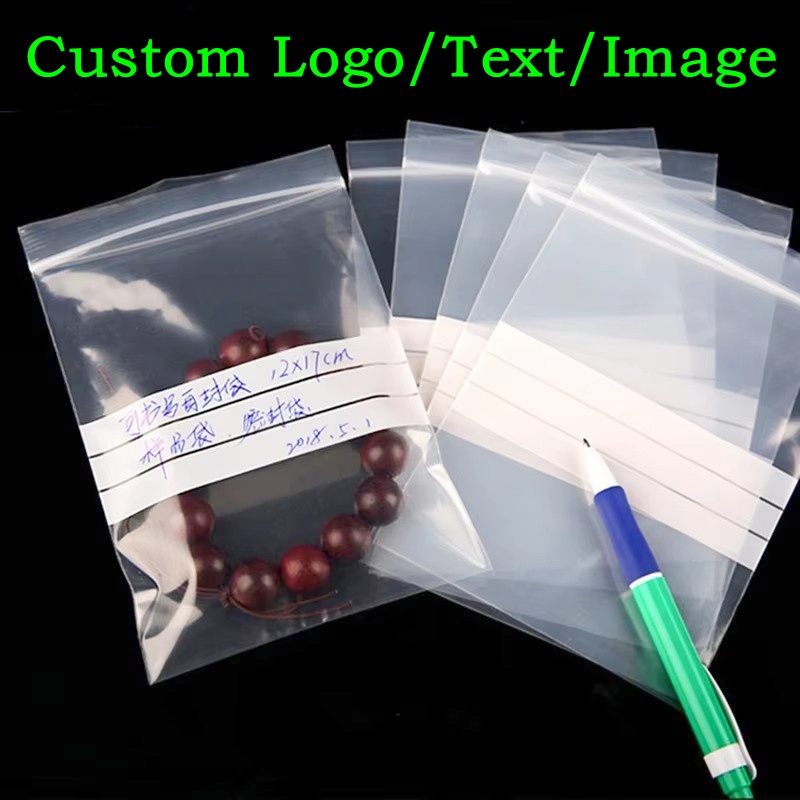 200PCS PE Clear Plastic Writin - مراجعة Food Snacks Logos وسعره