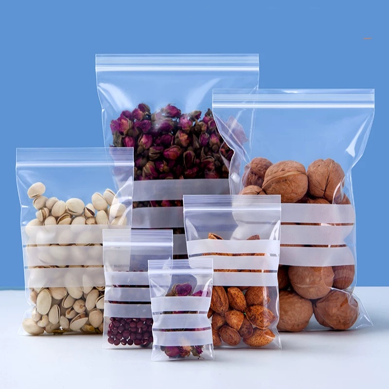 200PCS PE Clear Plastic Writin - مراجعة Food Snacks Logos وسعره