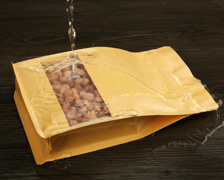50PCS 3D Stand-up Kraft Paper  - مراجعة Food Snacks Logos وسعره