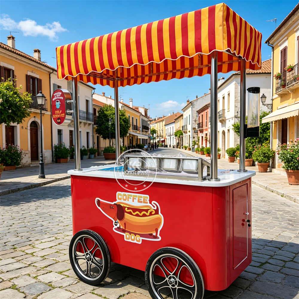 Mobile Food Cart Outdoor Urban - مراجعة Food Snacks Logos وسعره