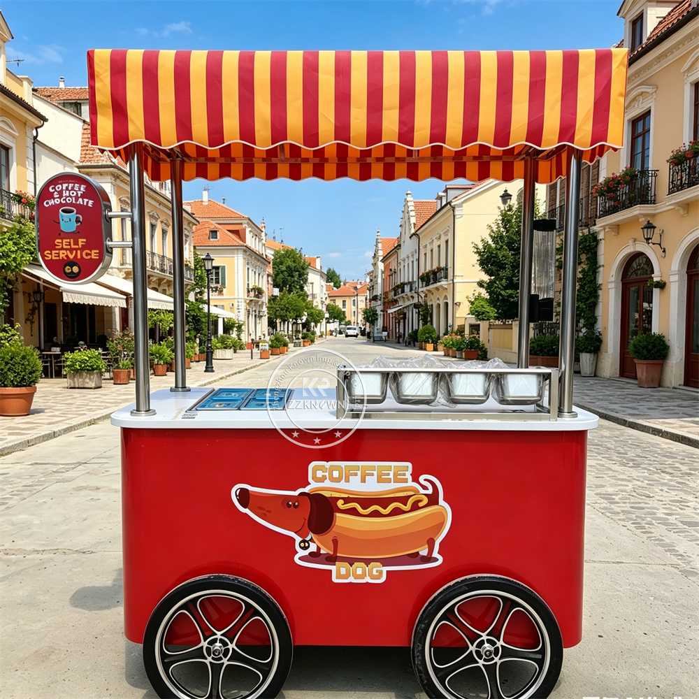 Mobile Food Cart Outdoor Urban - مراجعة Food Snacks Logos وسعره