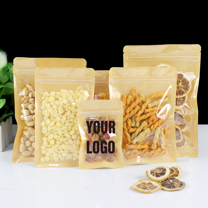100pcs Eco-friendly Kraft Pape - مراجعة Food Snacks Logos وسعره