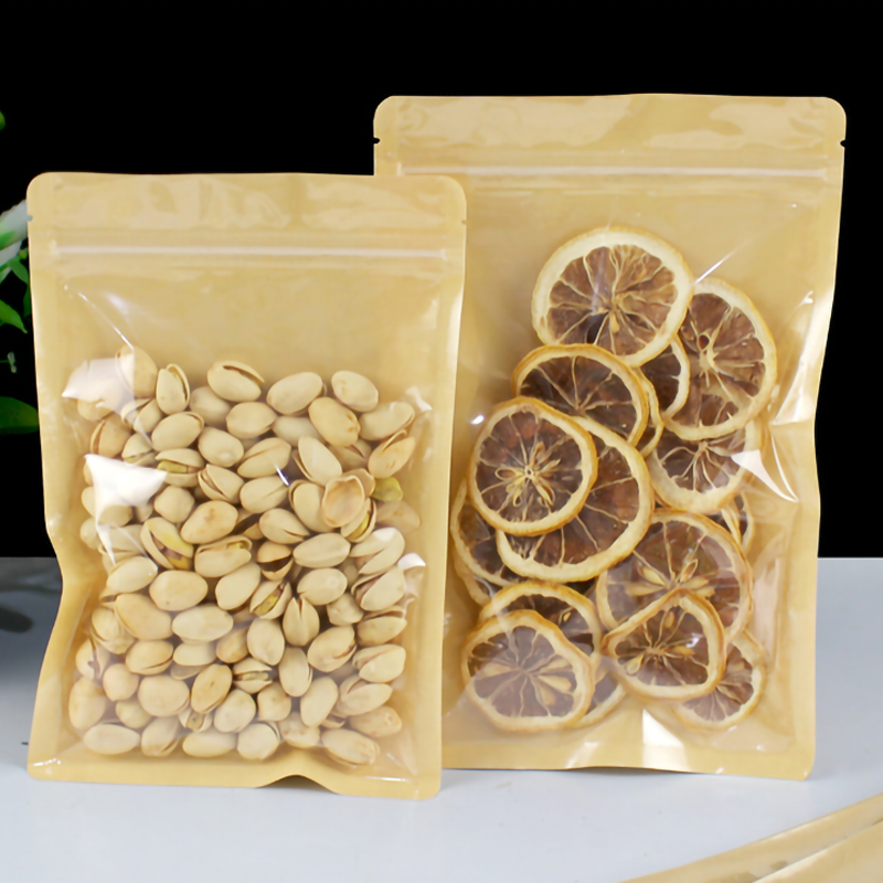 100pcs Eco-friendly Kraft Pape - مراجعة Food Snacks Logos وسعره