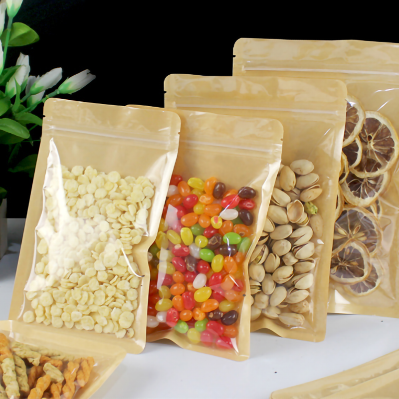 100pcs Eco-friendly Kraft Pape - مراجعة Food Snacks Logos وسعره