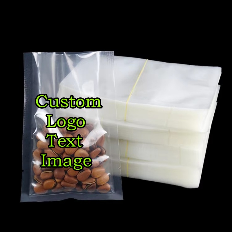 100PCS Open Top Clear Vacuum P - مراجعة Food Snacks Logos وسعره