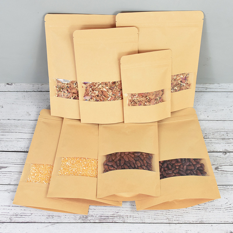 20/50pcs Kraft Paper Zip Lock  - مراجعة Food Snacks Party وسعره