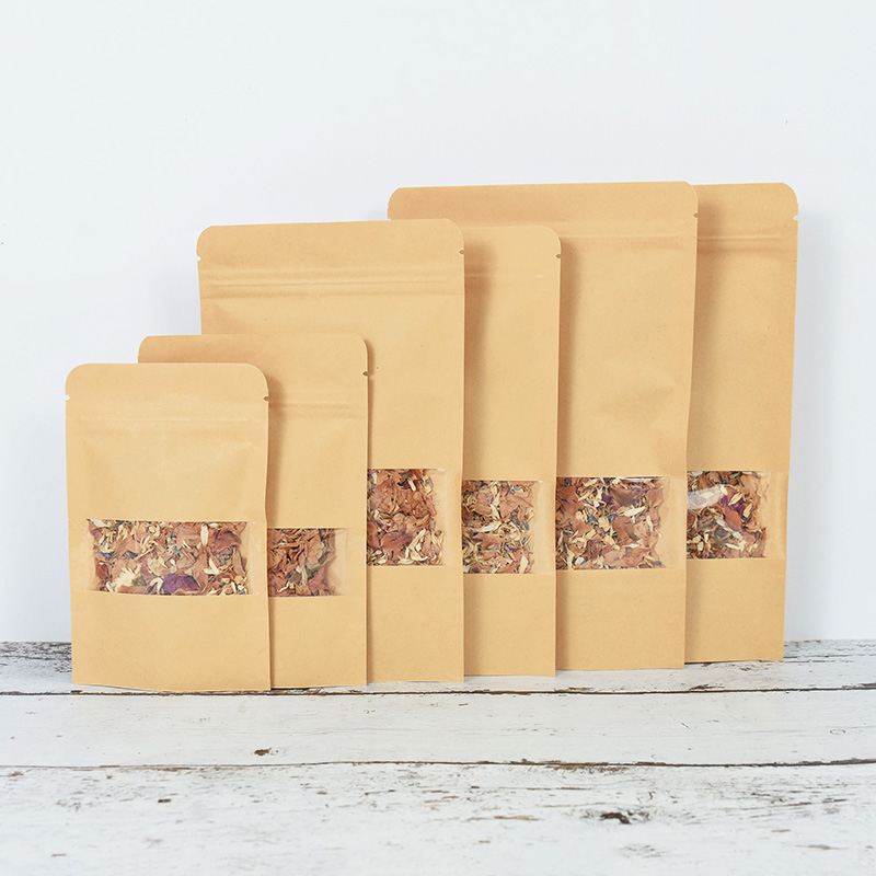 20/50pcs Kraft Paper Zip Lock  - مراجعة Food Snacks Party وسعره