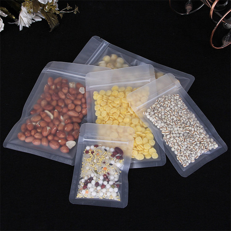 100PCS Frosted Plastic Ziplock - مراجعة Food Snacks Logos وسعره