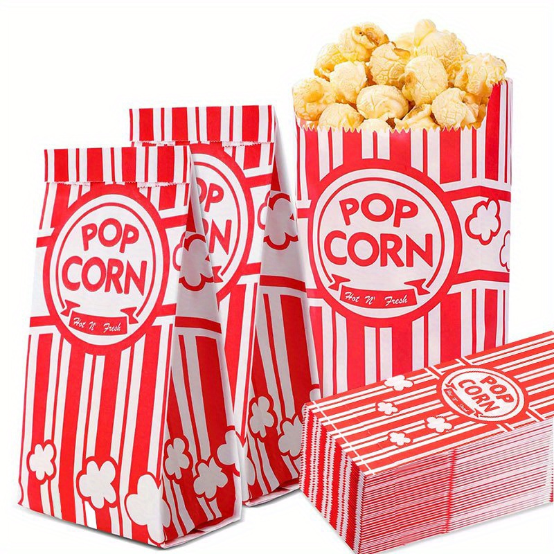 20/50Pcs Popcorn Bags Individu - مراجعة Food Snacks Party وسعره