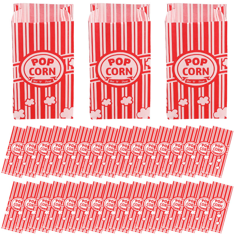 50Pcs Popcorn Packaging Bags S - مراجعة Food Snacks Party وسعره