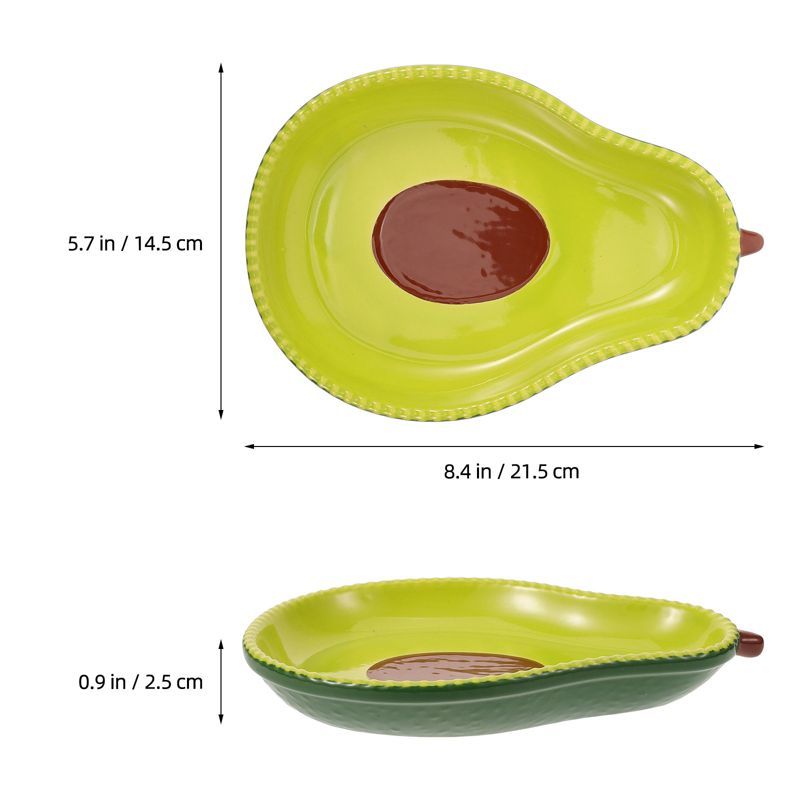 Avocado Shaped Ceramic Plate F - مراجعة Food Snacks Party وسعره