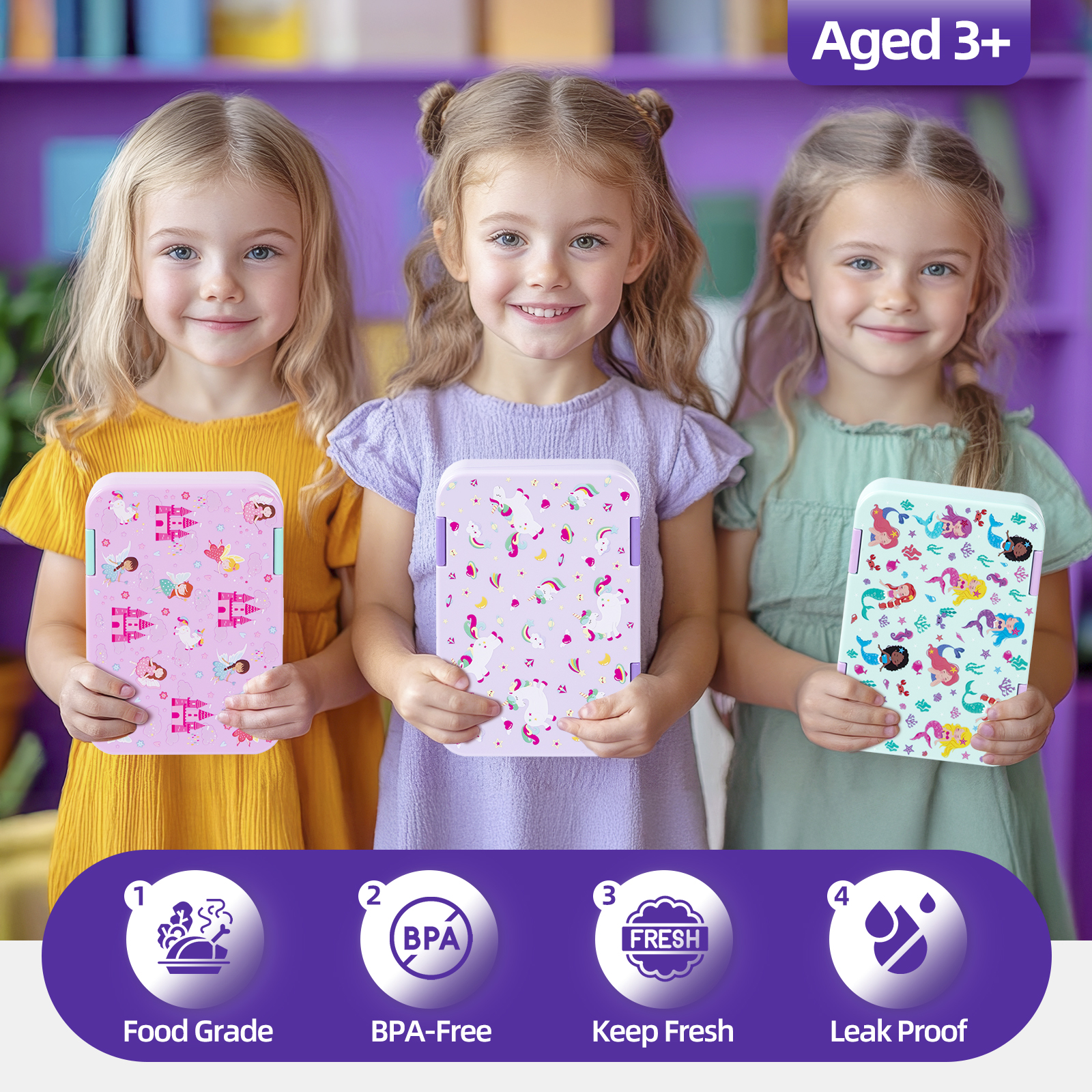 40oz Cartoon Pattern Bento Lun - مراجعة Food Snacks For School وسعره