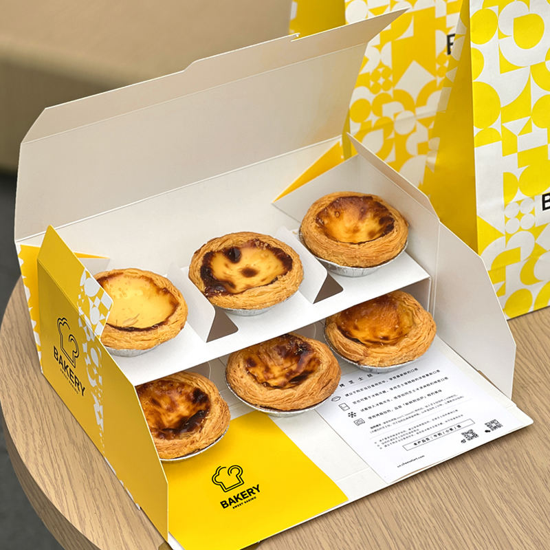 Custom Printing 6 Grid Egg Tar - مراجعة Food Snacks Logos وسعره