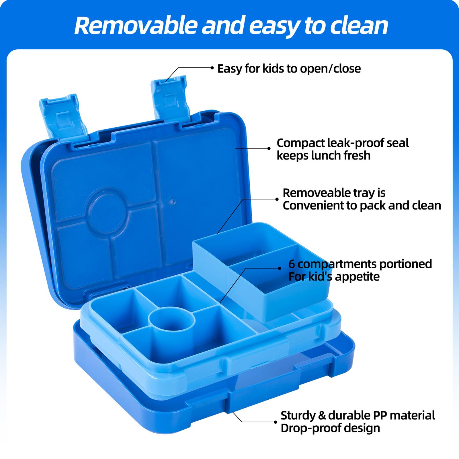 Bento Lunch Box with  Compartm - مراجعة Food Snacks For School وسعره