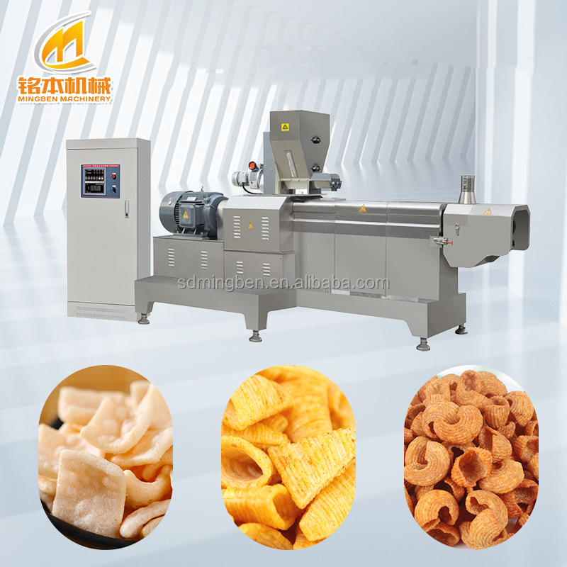 Extruded Automatic Fried 3d Pe - مراجعة Food Snacks Making Machine وسعره