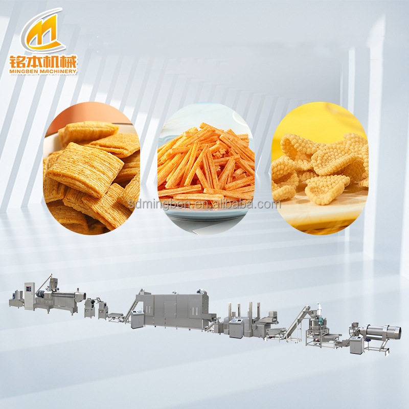 Extruded Automatic Fried 3d Pe - مراجعة Food Snacks Making Machine وسعره