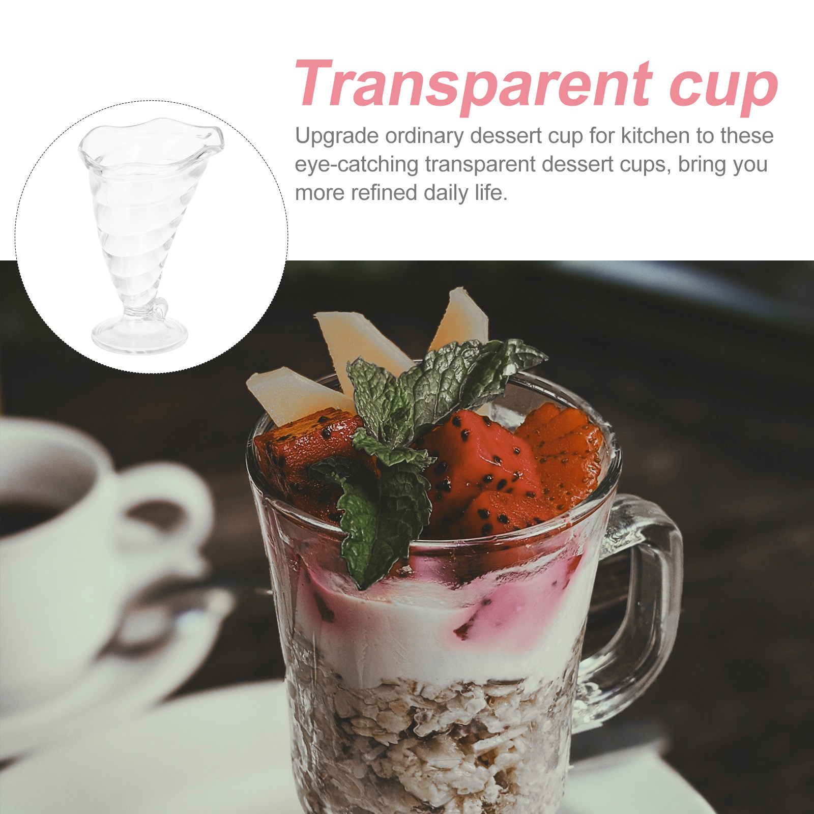 340Ml Transparent Dessert Cup  - مراجعة Food Snacks Party وسعره