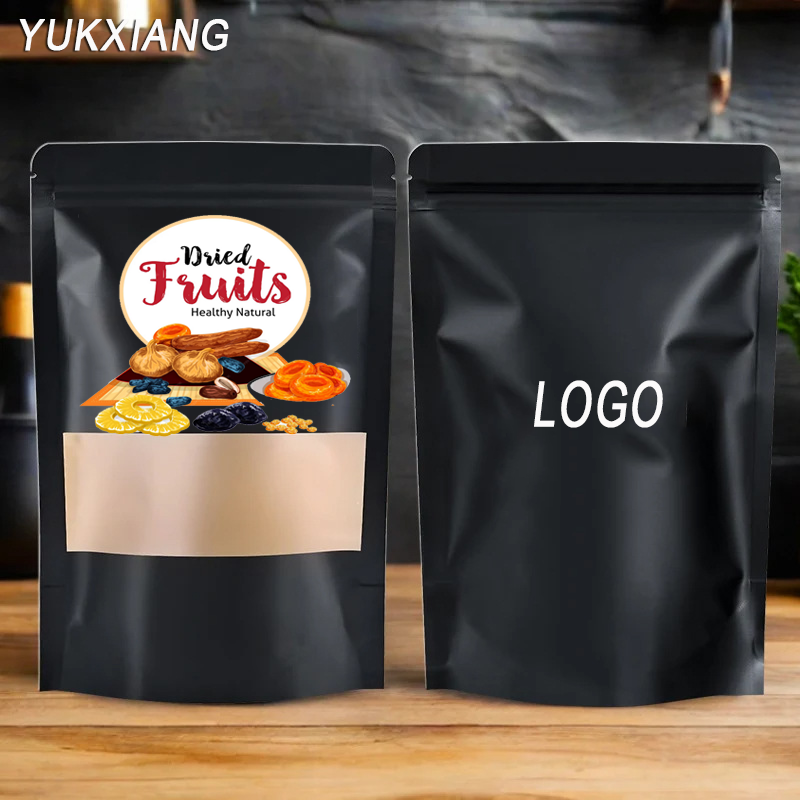 Wholesale Black Kraft Paper St - مراجعة Food Snacks Logos وسعره
