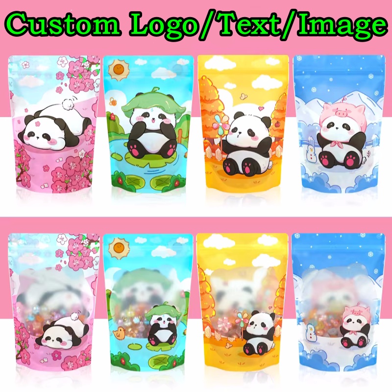 100PCS Aluminum Foil Stand-up  - مراجعة Food Snacks Logos وسعره